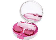Футляр для контактных линз Honbay Fashion Marble (розово-красный)