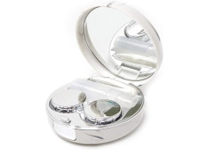 Футляр для контактных линз Honbay Fashion Marble (серебристый)